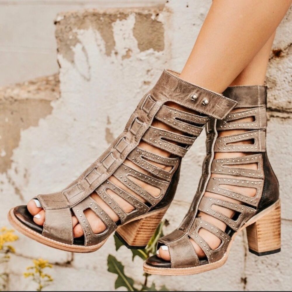 Freebird Lotus Gladiator Sandal Heels Size 6